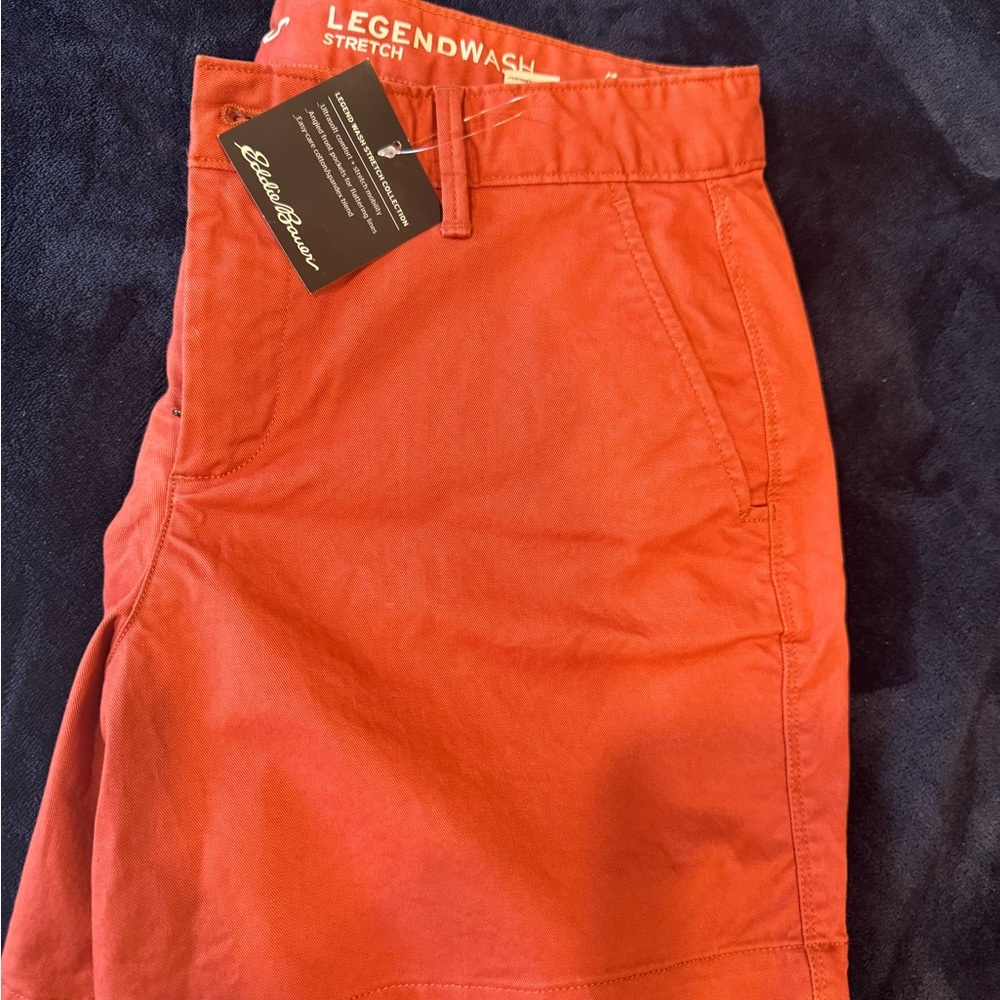 Eddie Bauer Red LegendWash Stretch Skirt with Front Pockets